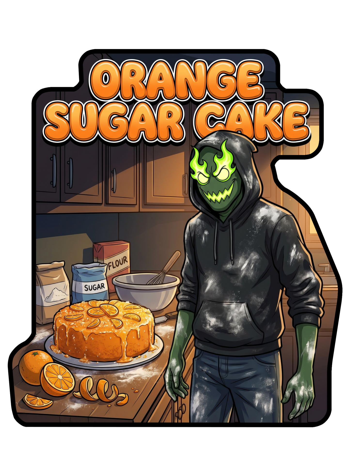 Orange Sugar Cake (Wildberry Cake x Frozen Trop Cherry) 5 seeds + 2 Blue Maraschino