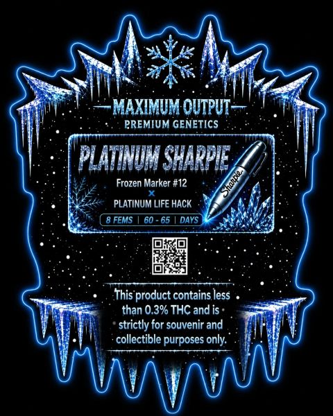 PLATINUM SHARPIE (Frozen Marker #12 x Platinum Life Hack) 8 fem seeds
