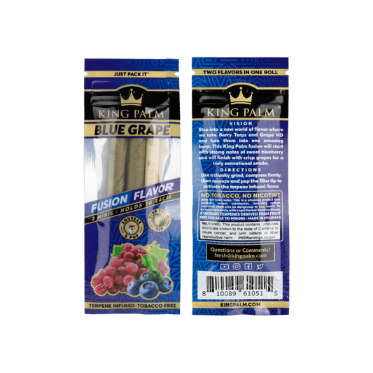 King Palm 2 Mini Rolls Blue Grape