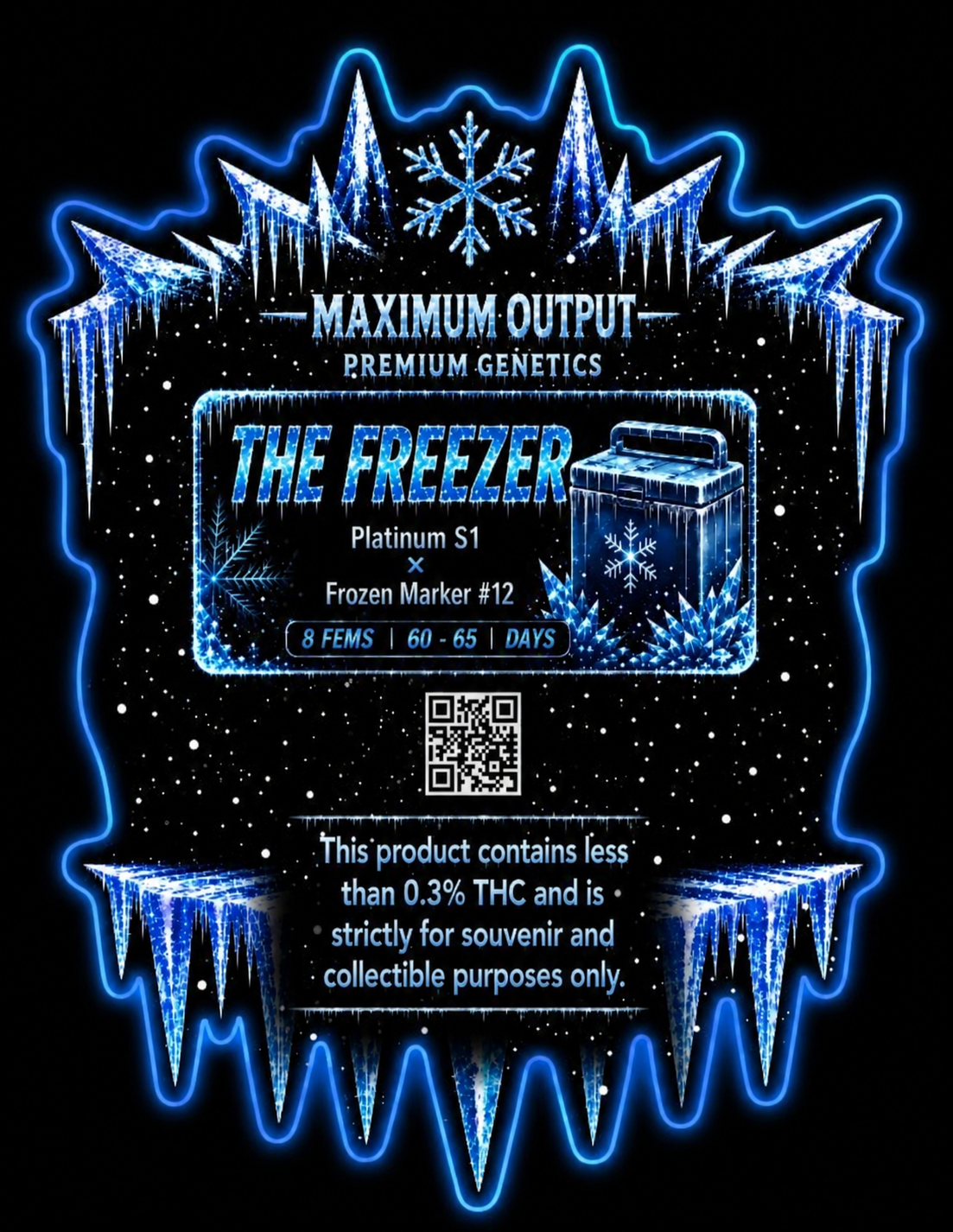 THE FREEZER (Platinum S1 x Frozen Marker #12) 8 fem seeds