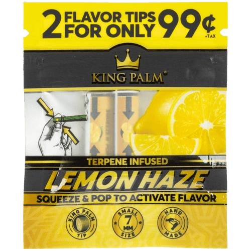 King Palm Lemon Haze flavored Tip's 2 - Pack - Gas Station