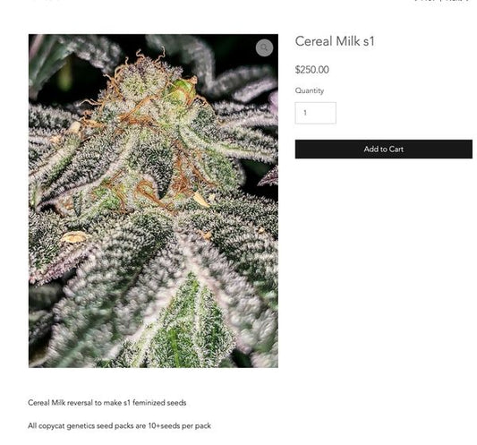 Cereal Milk S1 ((Cookies x Cherry Pie) x Snowman) 10 seeds